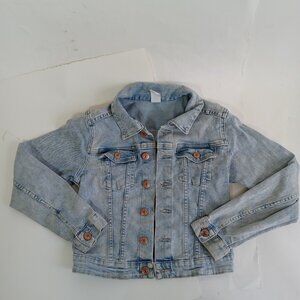 & Denim Girls Size 8 Jean Jacket Faded Y2K Boho